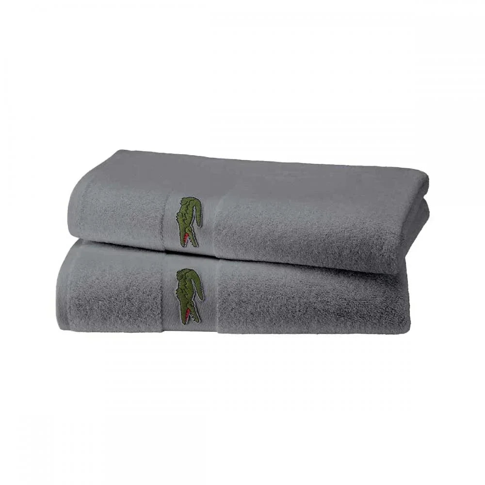 Lacoste Cotton Towel Set (2) – Soft, Durable, 550 GSM - myhomestore.com.pk