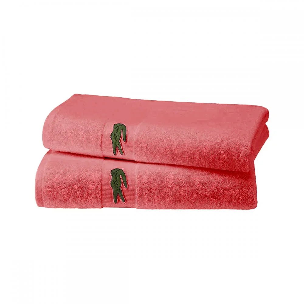 Lacoste Cotton Towel Set (2) – Soft, Durable, 550 GSM - myhomestore.com.pk