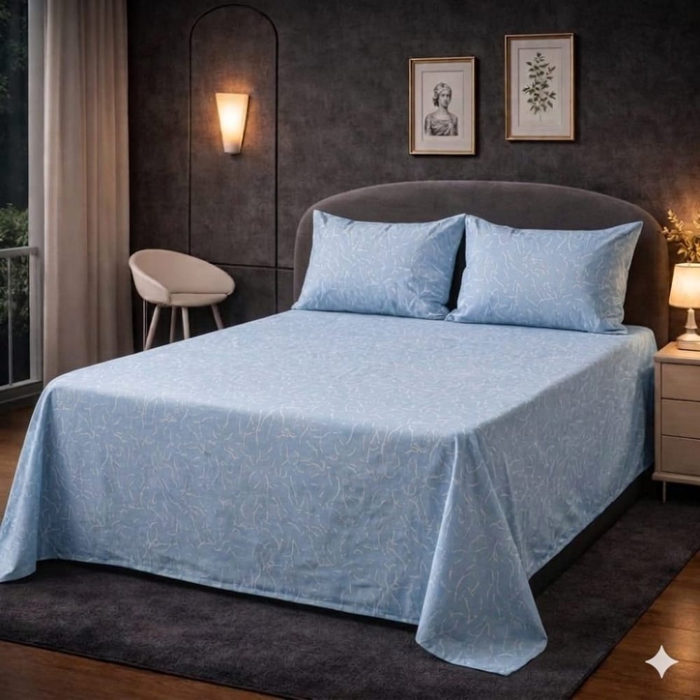 Lavender Mosaic Printed Bedsheet – King Size Bedding - myhomestore.com.pk