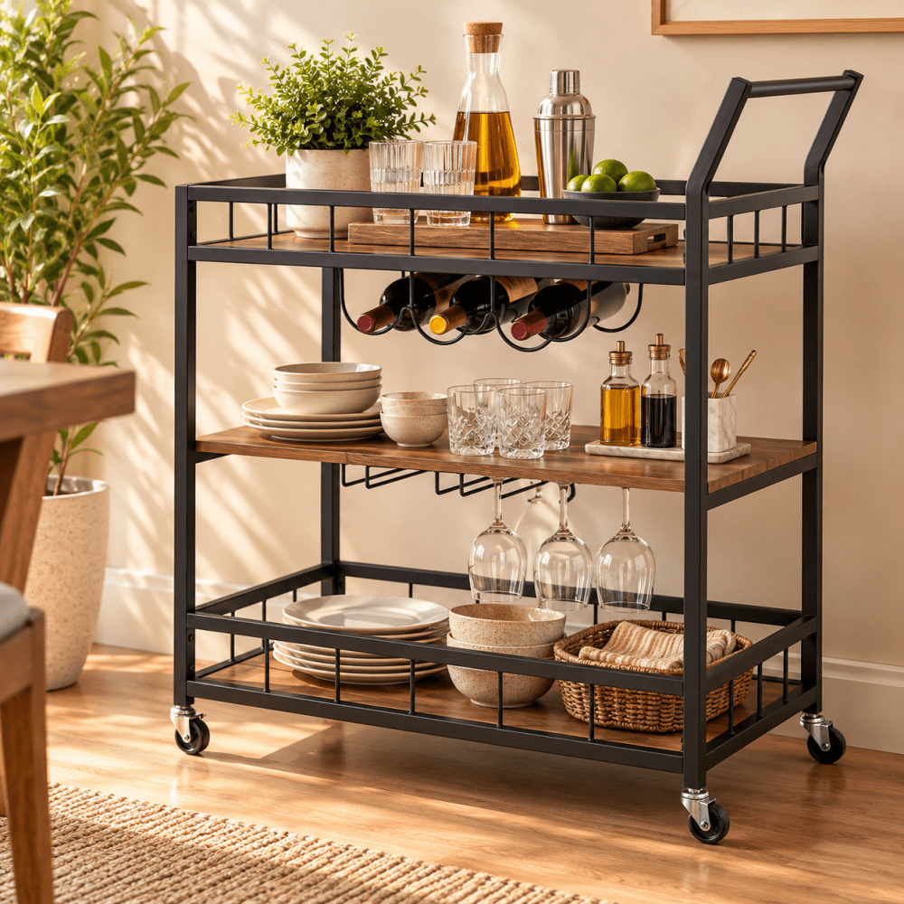 Ledel Rolling Kitchen Storage Cart - myhomestore.com.pk