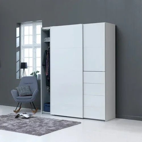 Light Blue Rocking Chair – Comfortable Upholstered Seat - myhomestore.com.pk