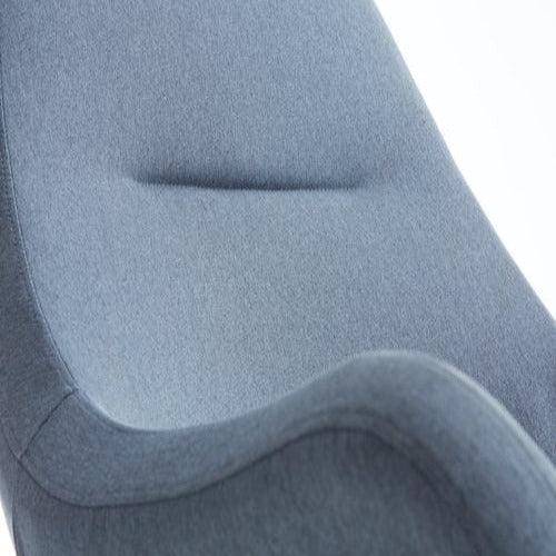 Light Blue Rocking Chair – Comfortable Upholstered Seat - myhomestore.com.pk