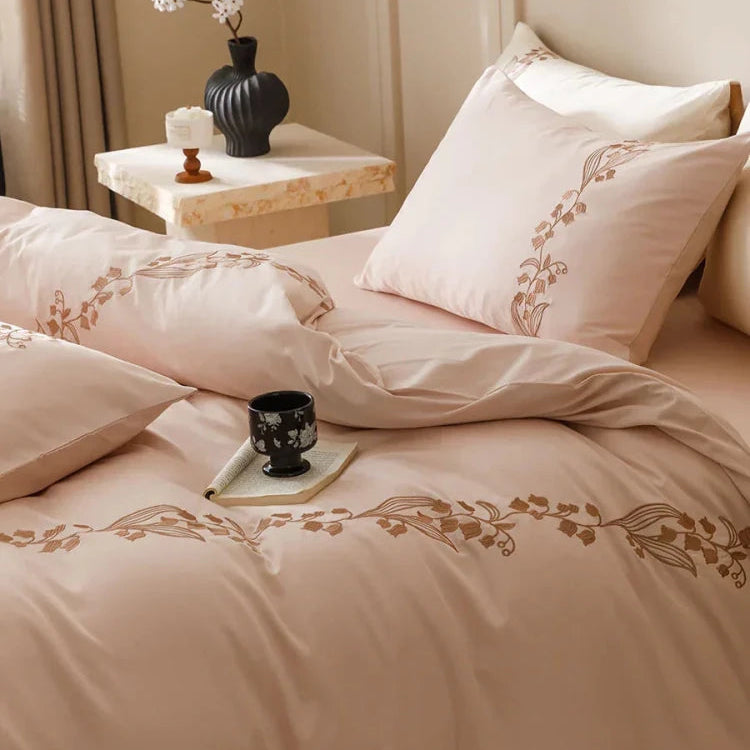 Lily of the Valley Embroidery Duvet Set - myhomestore.com.pk