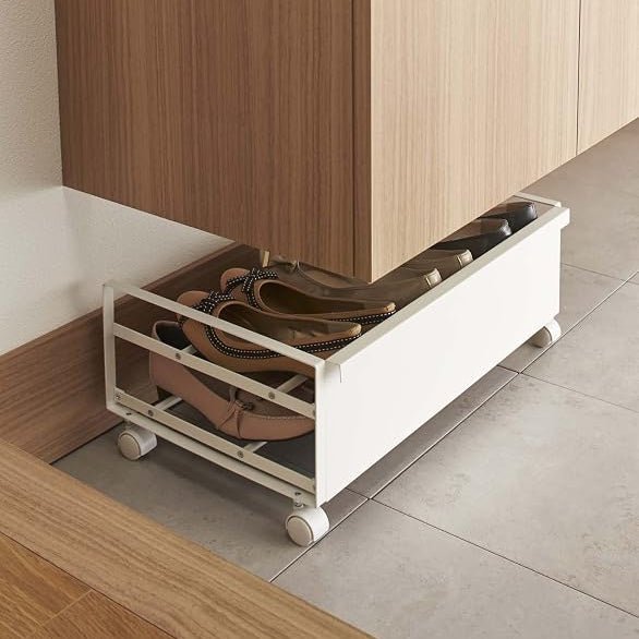 Low-Profile Hidden Storage Rolling Shoe Rack - myhomestore.com.pk