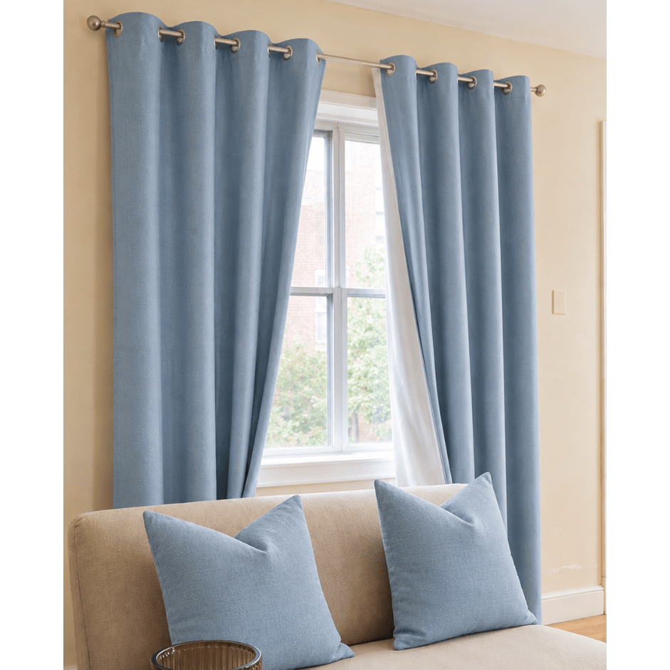 Luxury Cotton Curtains with Matching Cushion Covers – Eyelet Window Drapes Set - myhomestore.com.pk