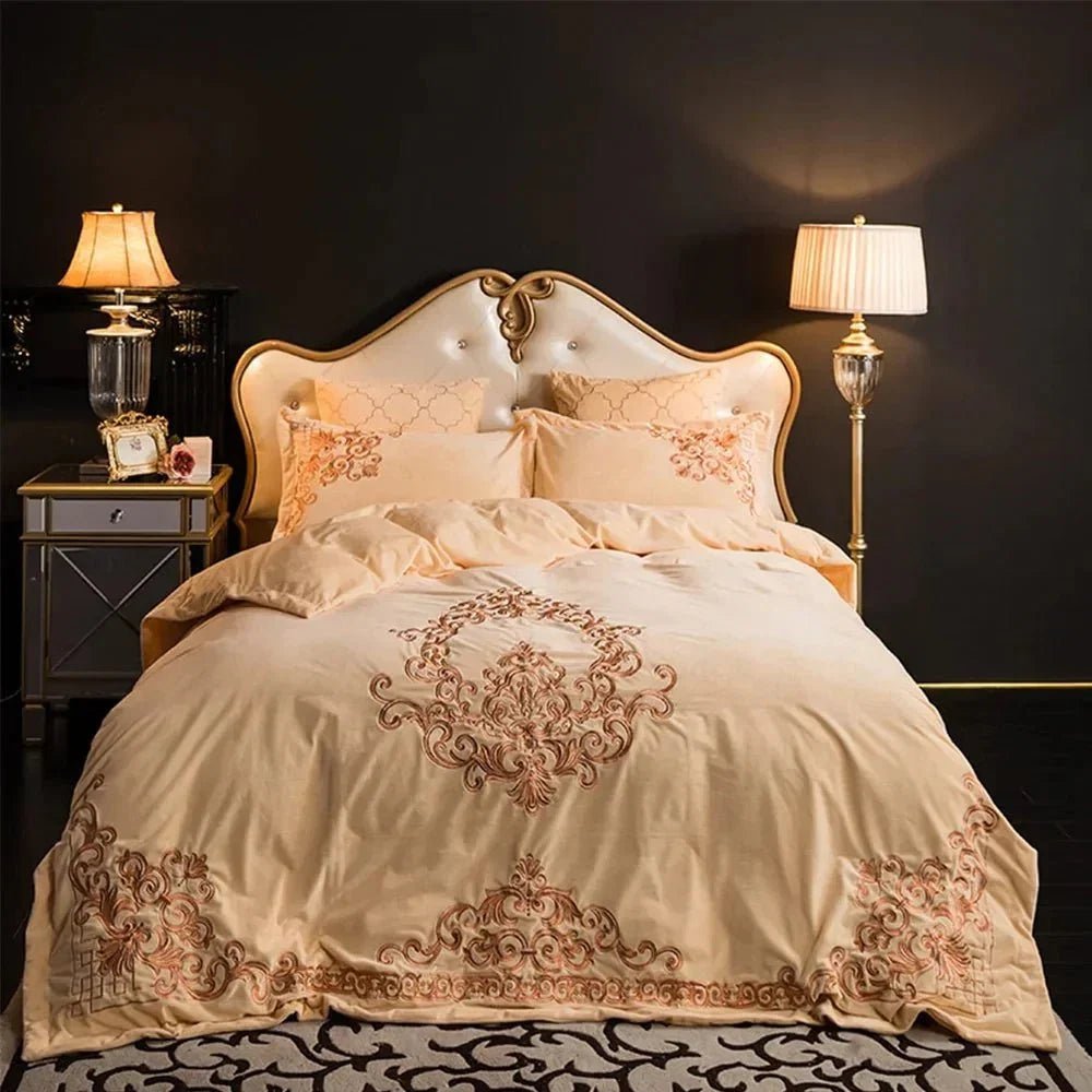 Luxury Embroidered Velvet Duvet Cover Set - myhomestore.com.pk