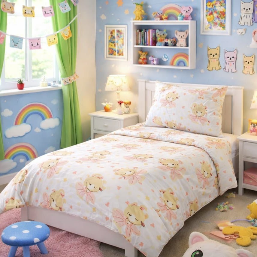 Luxury Kids Teddy Bear Kids Bed - sheet - myhomestore.com.pk