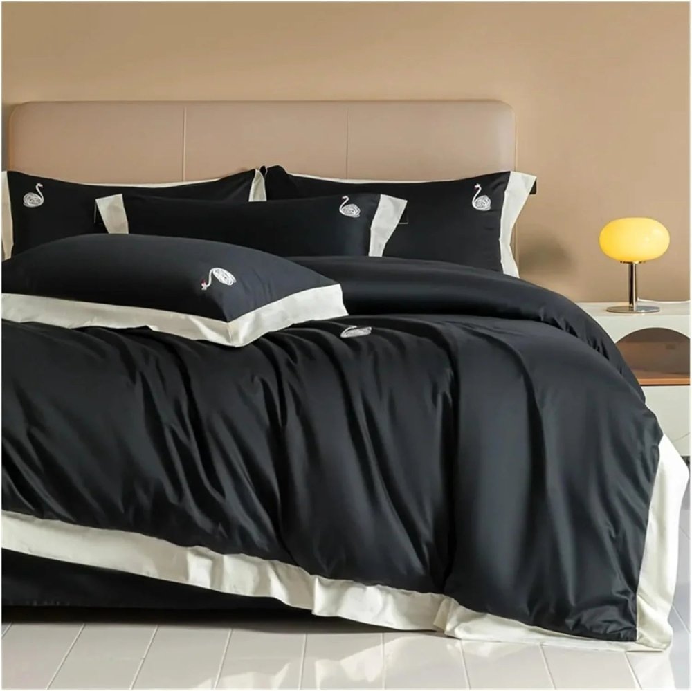 Luxury Swan Embroidery Duvet Set - myhomestore.com.pk