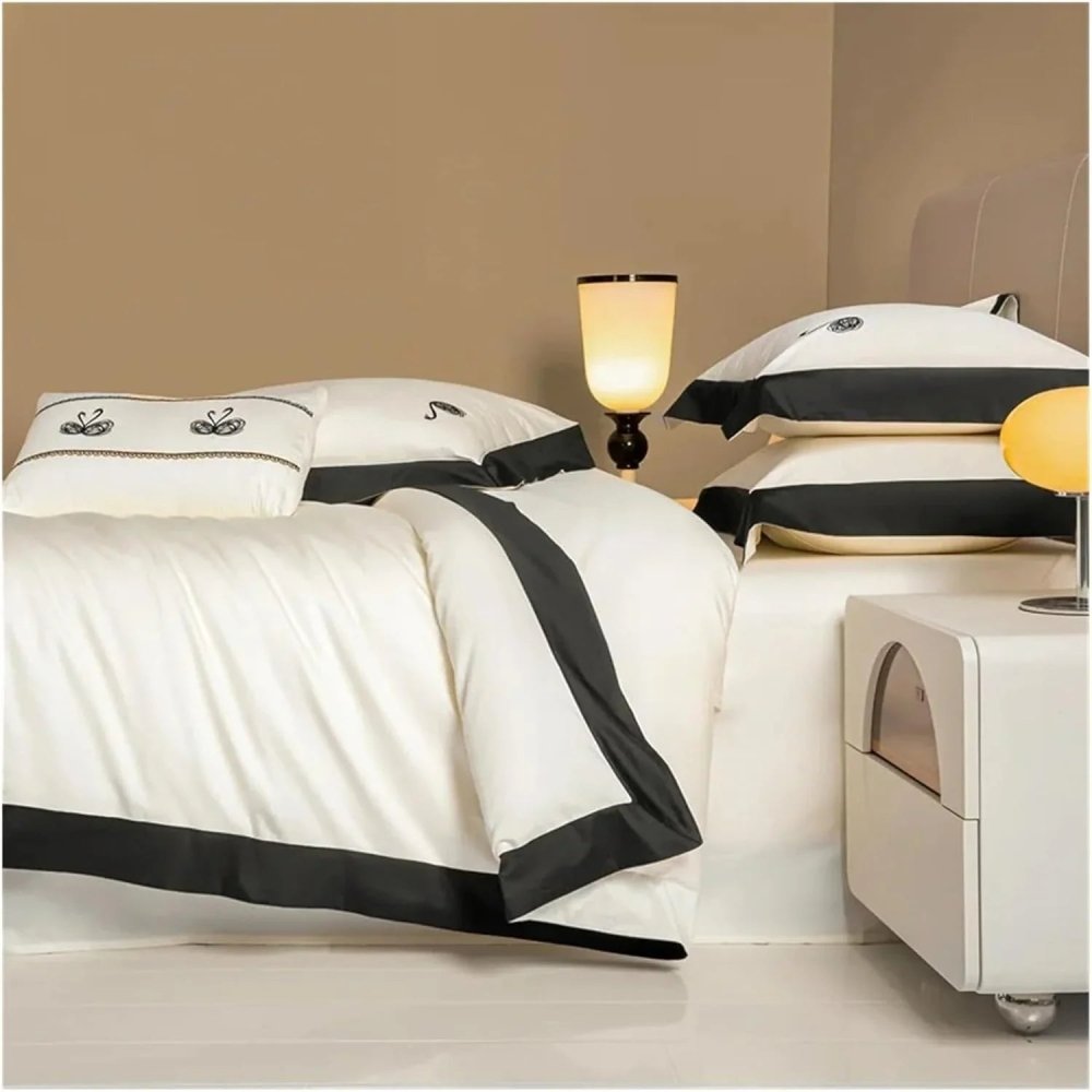 Luxury Swan Embroidery Duvet Set - myhomestore.com.pk