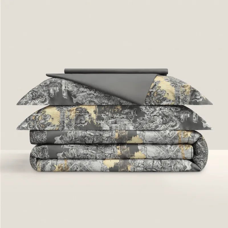 Maison Noir Gold Toile Duvet Set – Elegant Luxury Bedding Collection - myhomestore.com.pk