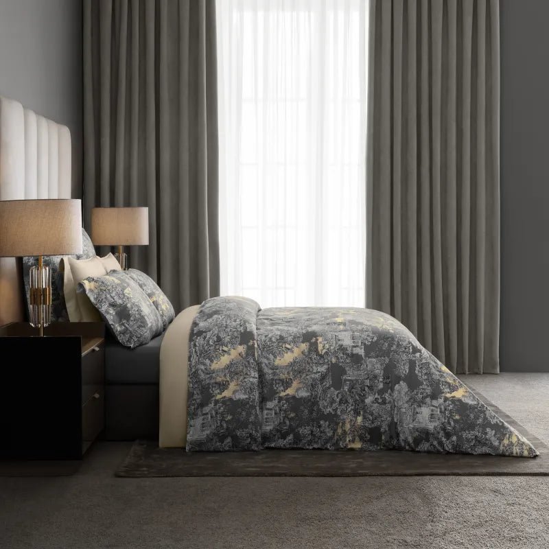 Maison Noir Gold Toile Duvet Set – Elegant Luxury Bedding Collection - myhomestore.com.pk
