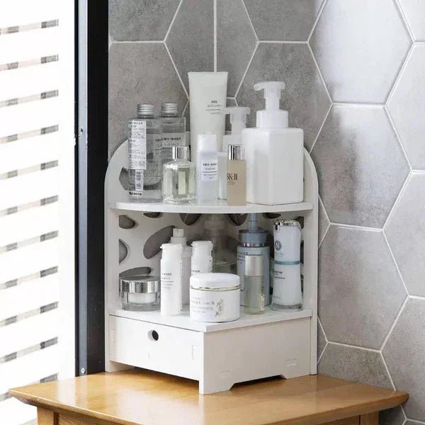 Makeup Floor Corner Organizer Rack - myhomestore.com.pk