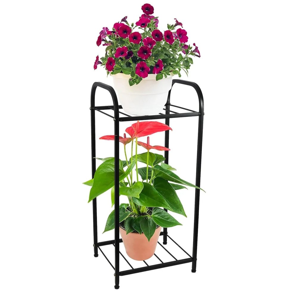 Metal Bottle Water Dispenser Stand for kitchen (Black, 2 Compartment) - myhomestore.com.pk