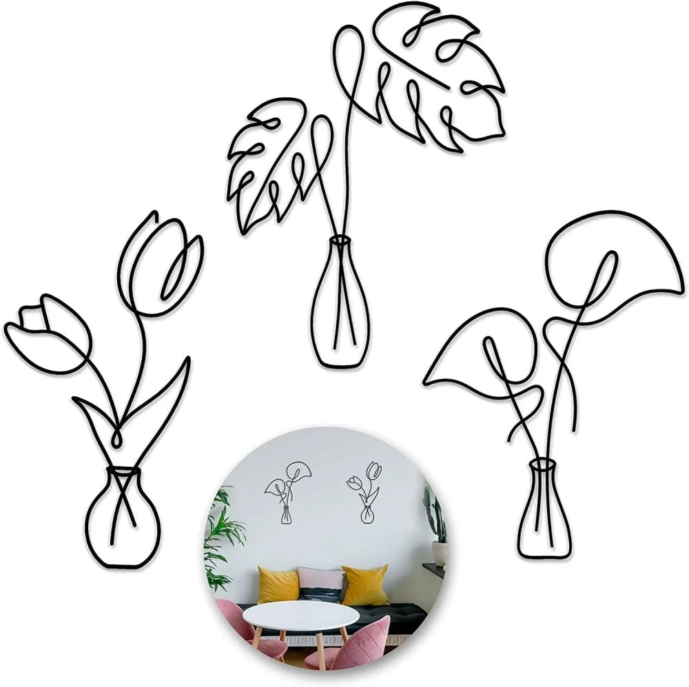 Metal Flower Wall Decor - myhomestore.com.pk
