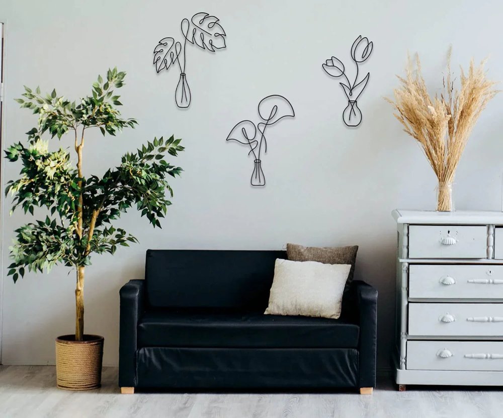 Metal Flower Wall Decor - myhomestore.com.pk