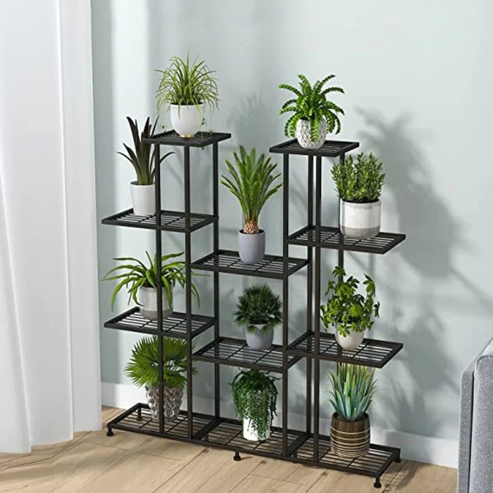 Metal Plant Stand, 9 Tiers Multifunctional Plant Stands - myhomestore.com.pk