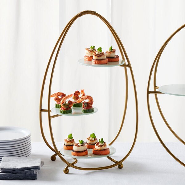 Metalcraft Oval 3 - Tier Buffet Stand - myhomestore.com.pk