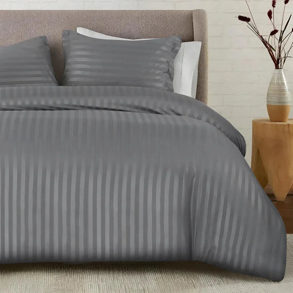 Micro Stripe Duvet Set - myhomestore.com.pk