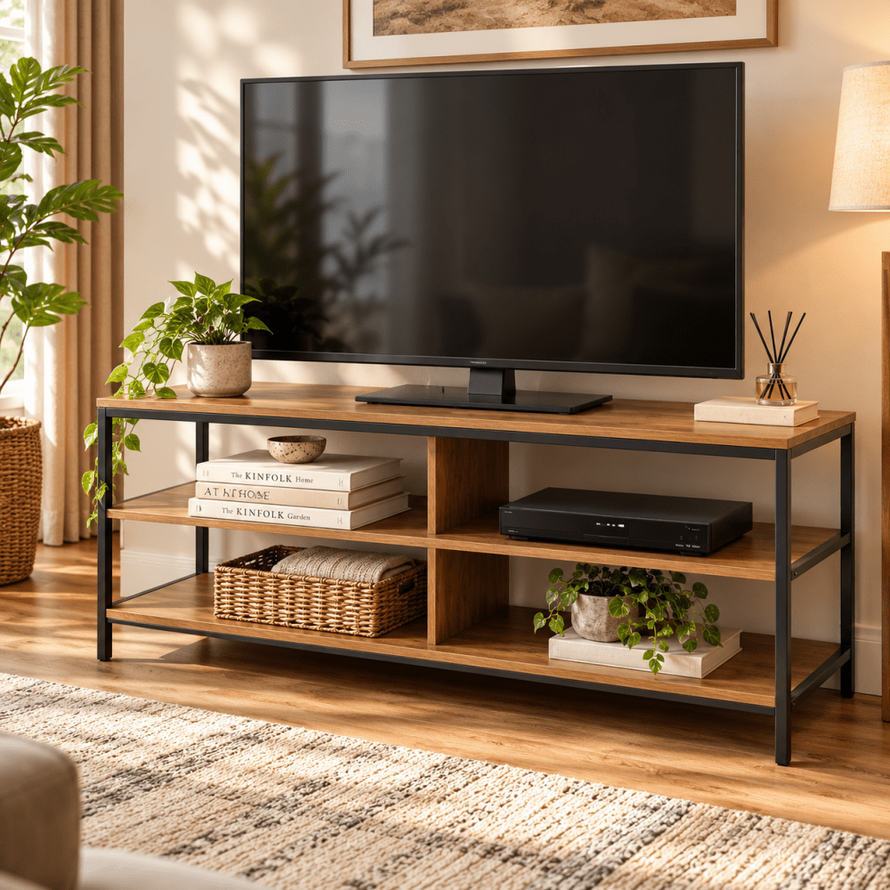 Modern Console Table for TV Unit with Storage - myhomestore.com.pk