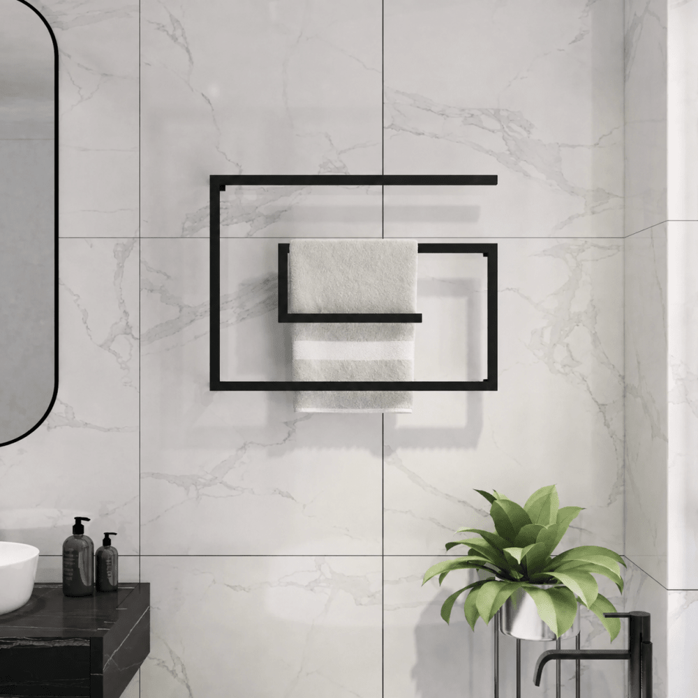 Modern Geometric Wall-Mounted Towel Rack - myhomestore.com.pk