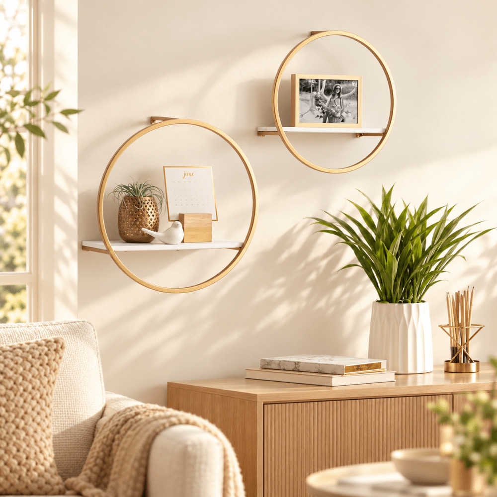 Modern Glam Floating Wall Shelf - myhomestore.com.pk