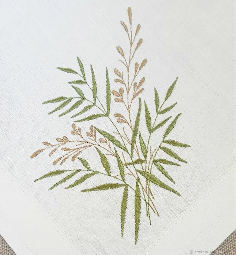 Napkin with embroidery "Summer herbs" Embroidered Napkins - myhomestore.com.pk