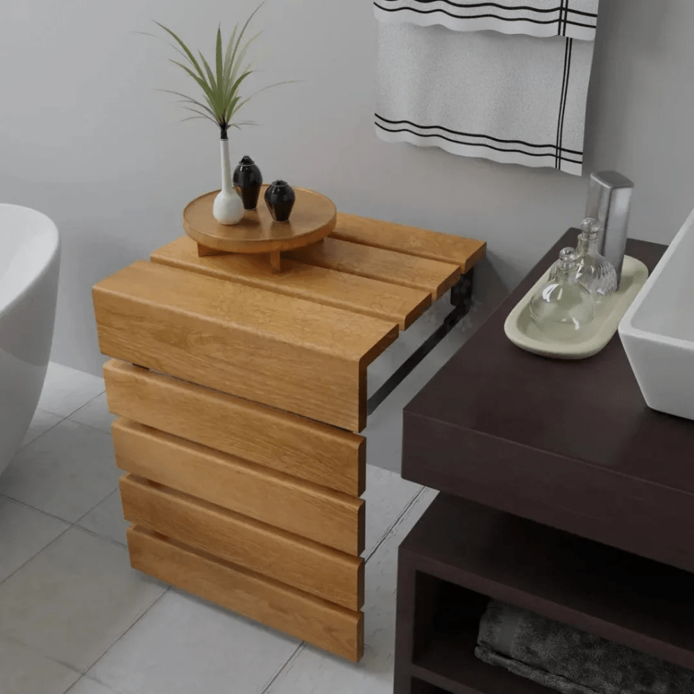Natural Color Wood Folding Multifunctional Seat - myhomestore.com.pk