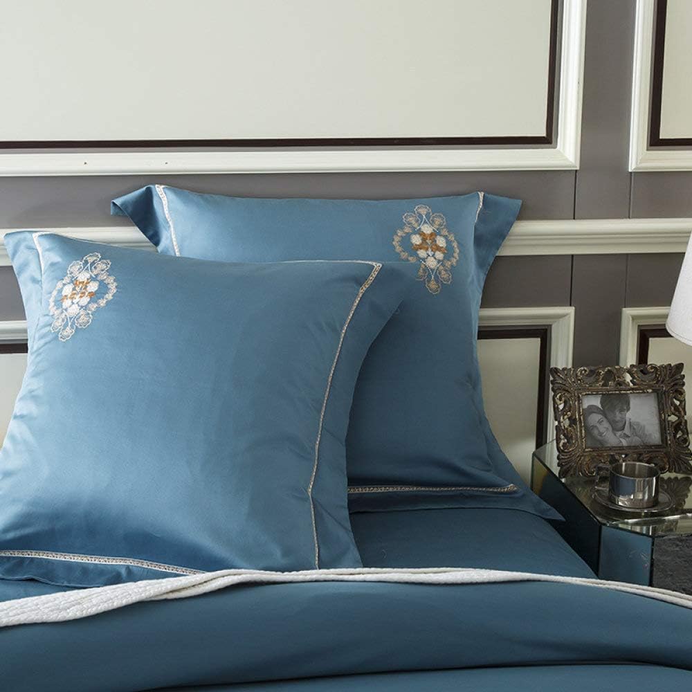 Navy Stitch Embroidery Duvet Set - myhomestore.com.pk