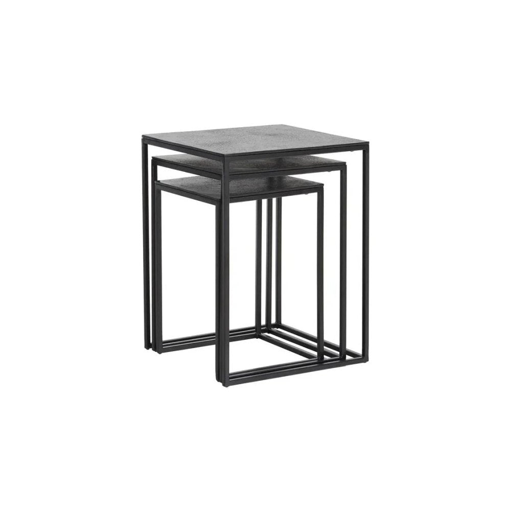 Nesting Metal Side Table Set 3 - Piece - myhomestore.com.pk