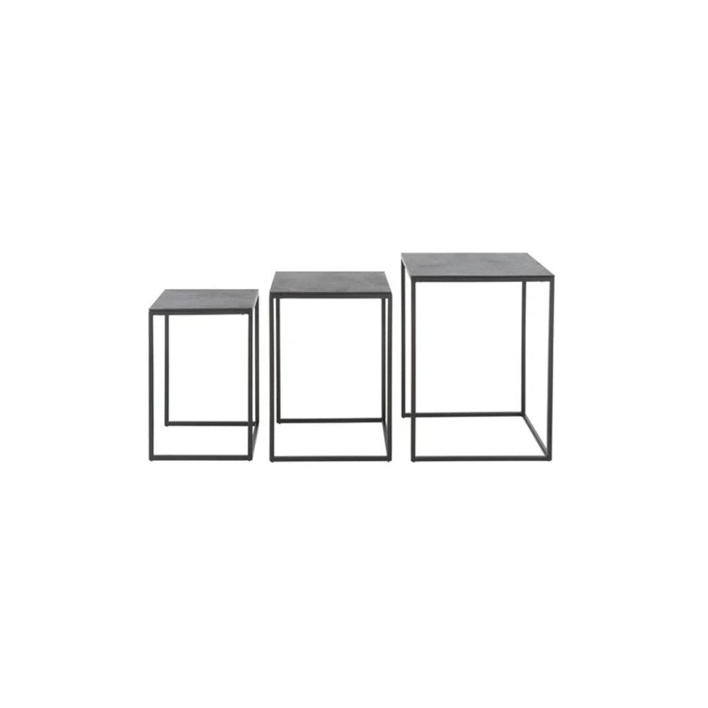 Nesting Metal Side Table Set 3 - Piece - myhomestore.com.pk