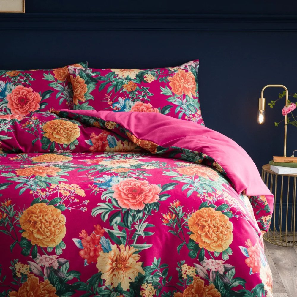 Peony Floral Velvet Bedding | Luxurious Floral Design - myhomestore.com.pk