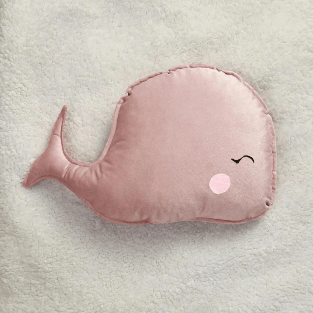 Pink Whale Baby Cushion - myhomestore.com.pk