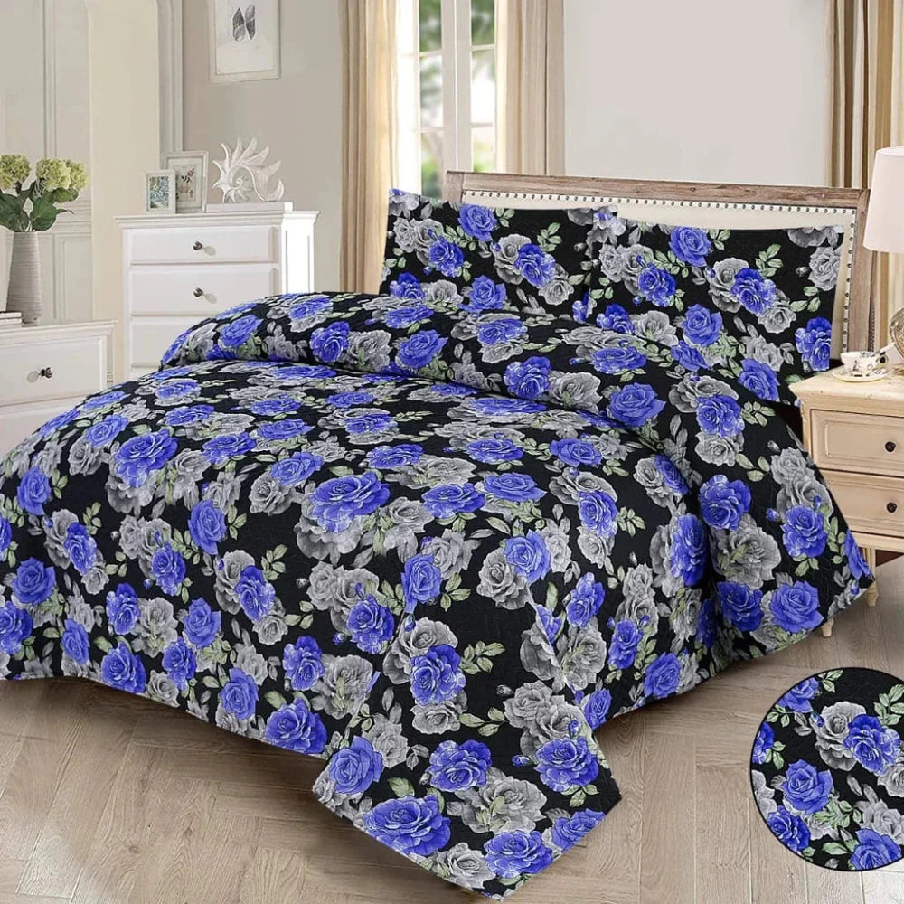 Printed Bedspread Mix Floral - myhomestore.com.pk