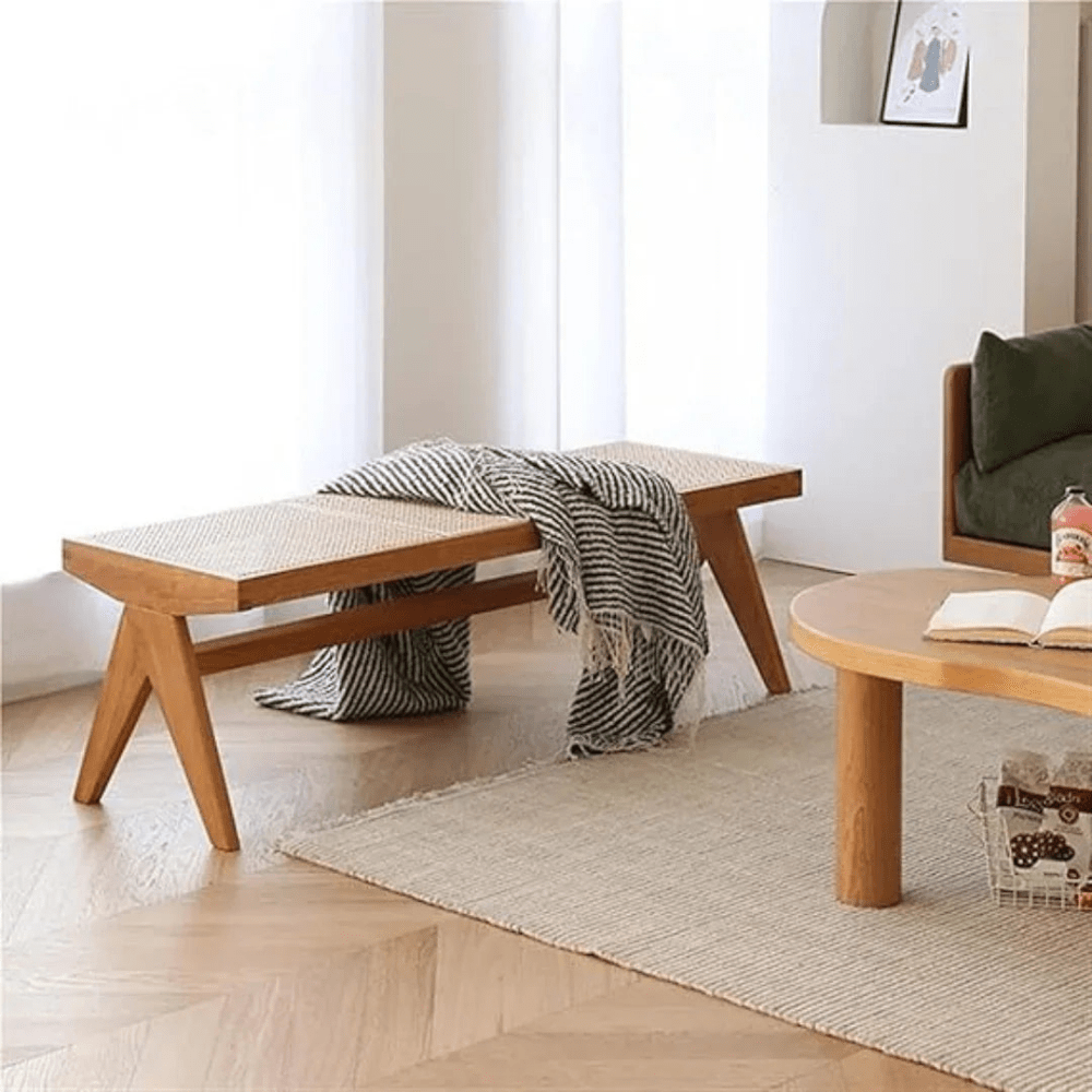 Rattan Bench Long Stool - myhomestore.com.pk