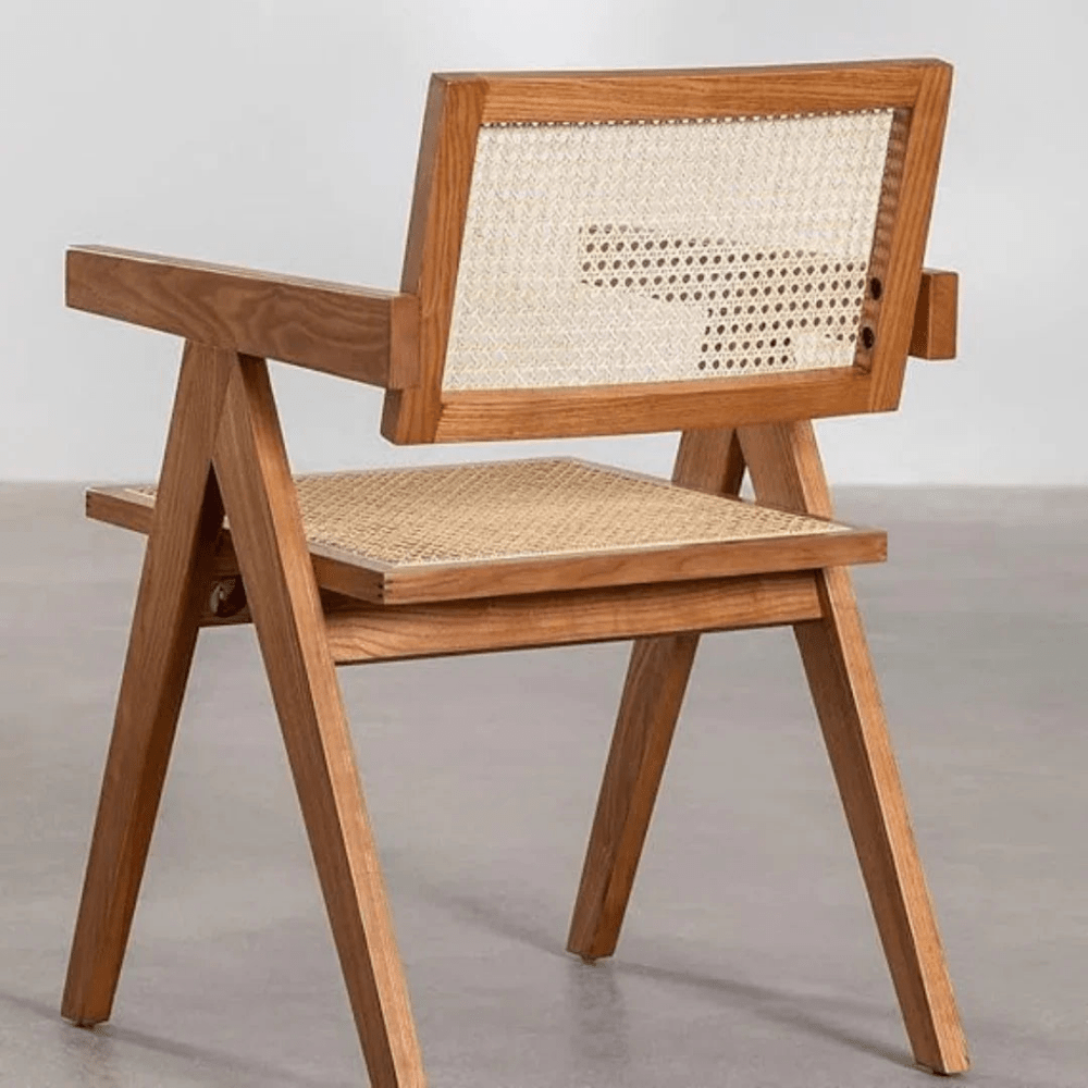 Rattan Dining Chair with Armrests - myhomestore.com.pk