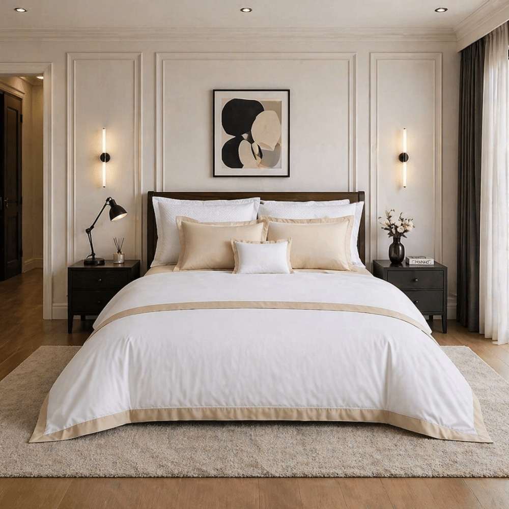 Ribbon Border Duvet Cover Set - myhomestore.com.pk