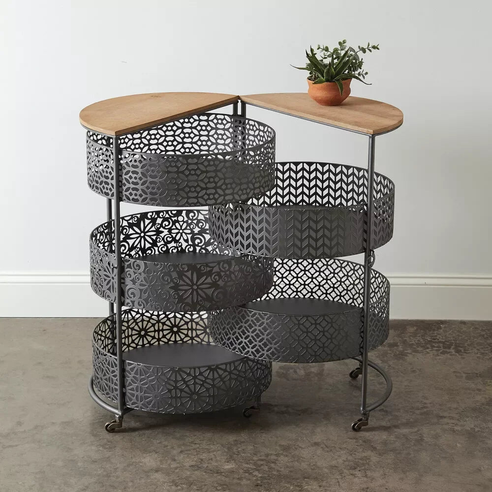 Round storage table cart - myhomestore.com.pk