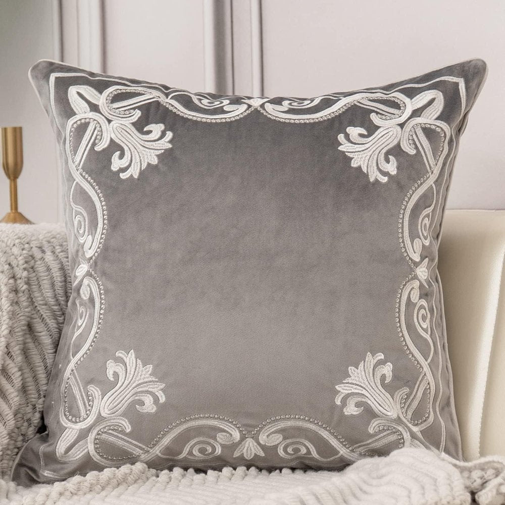 Royal Crest Embroidered Cushion Cover Style 3 - myhomestore.com.pk