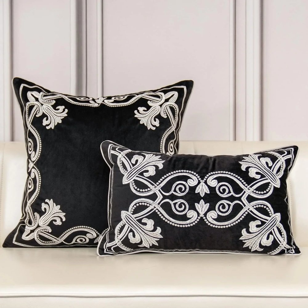 Royal Crest Embroidered Cushion Cover Style 3 - myhomestore.com.pk