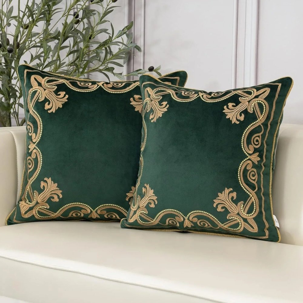Royal Crest Embroidered Cushion Cover Style 3 - myhomestore.com.pk