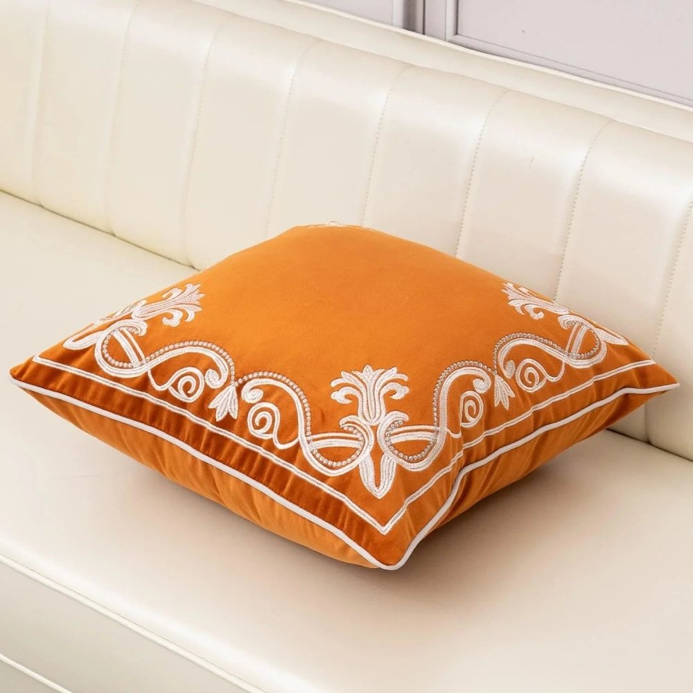 Royal Crest Embroidered Cushion Cover Style 3 - myhomestore.com.pk