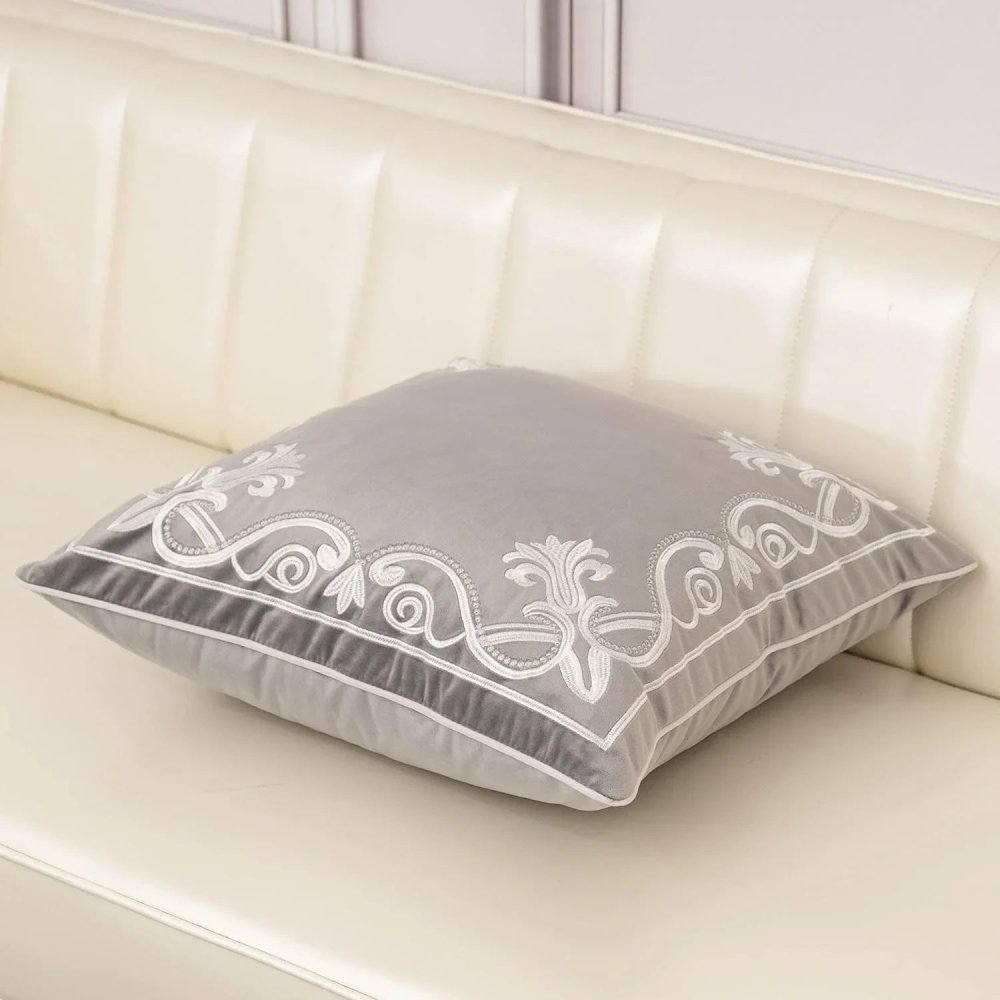 Royal Crest Embroidered Cushion Cover Style 3 - myhomestore.com.pk