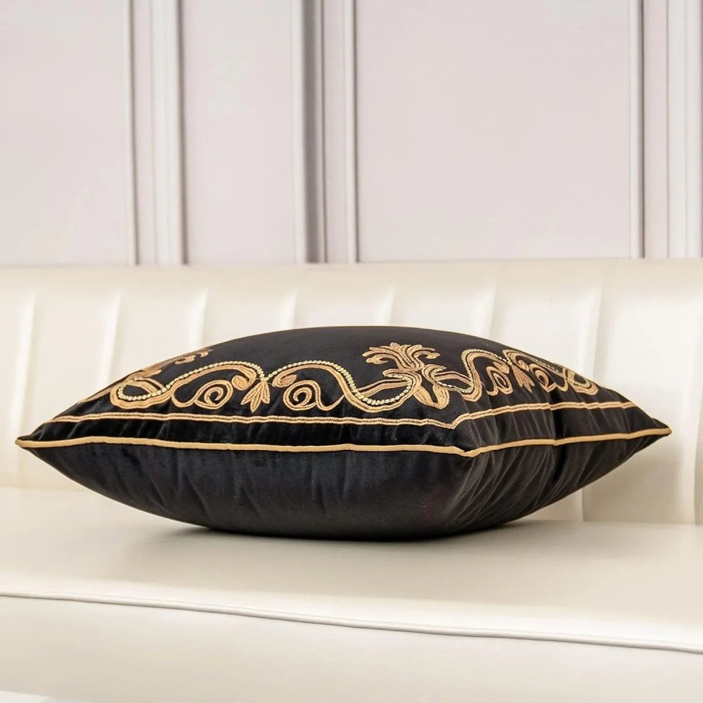 Royal Crest Embroidered Cushion Cover Style 3 - myhomestore.com.pk
