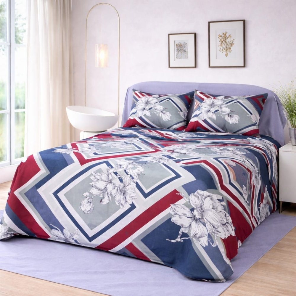 Royal Fusion Printed Bedsheet – King Size Bedding - myhomestore.com.pk