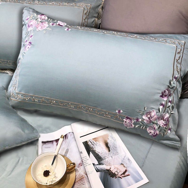 Royal Rose French Style Embroidery Duvet Set - myhomestore.com.pk