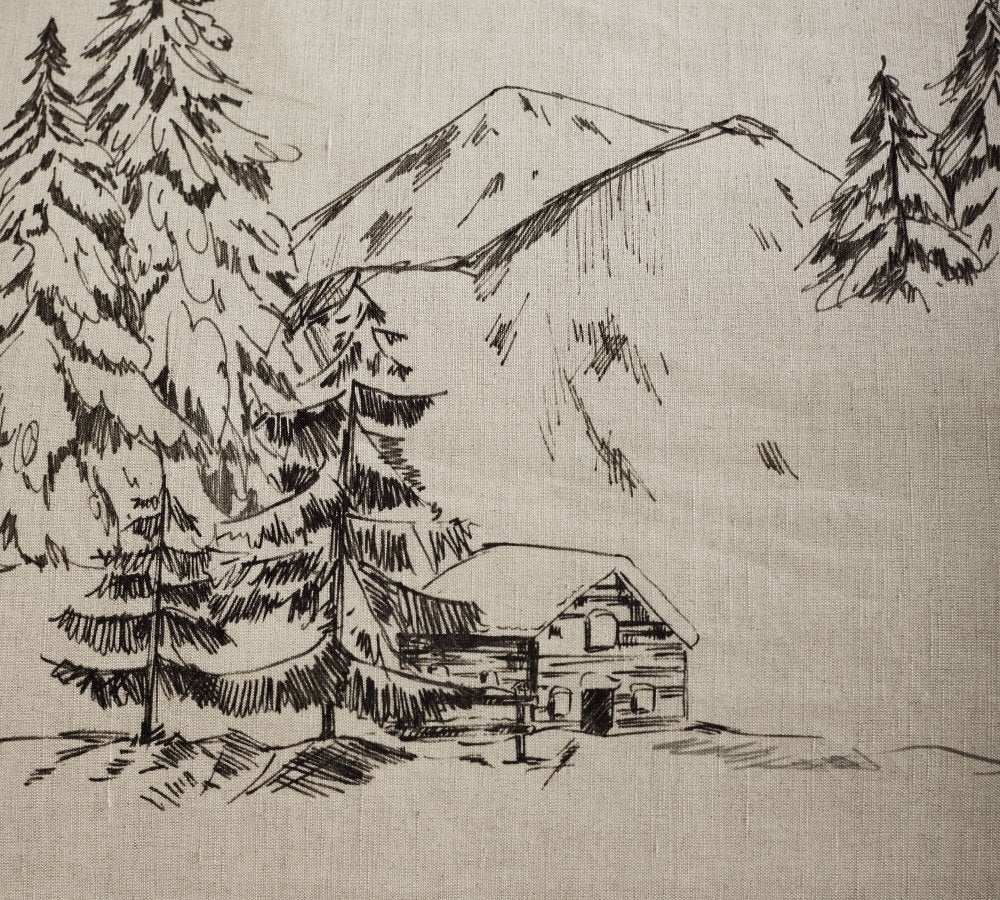 Rustic Forest Mountain Digital Printed Duvet Set - myhomestore.com.pk