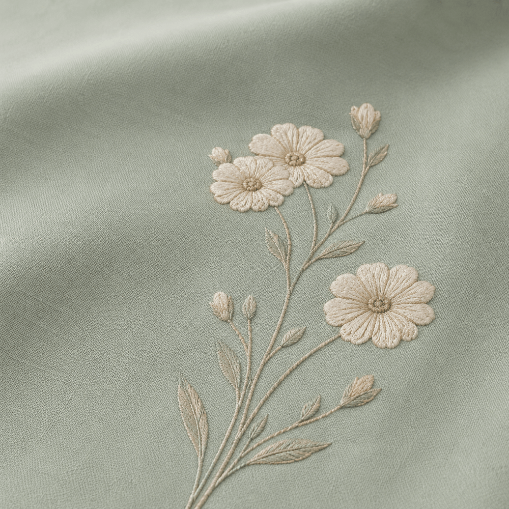 Sage Bloom Elegant Embroidered Bedding Set - myhomestore.com.pk