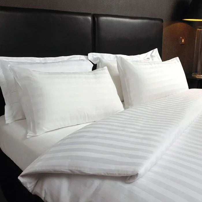 Satin Stripe Duvet Set Narrow Lines - myhomestore.com.pk