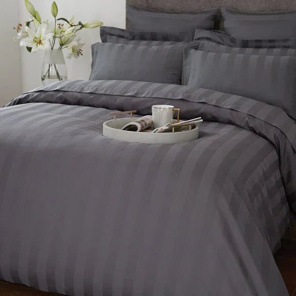 Satin Stripe Duvet Set Wide Lines - myhomestore.com.pk