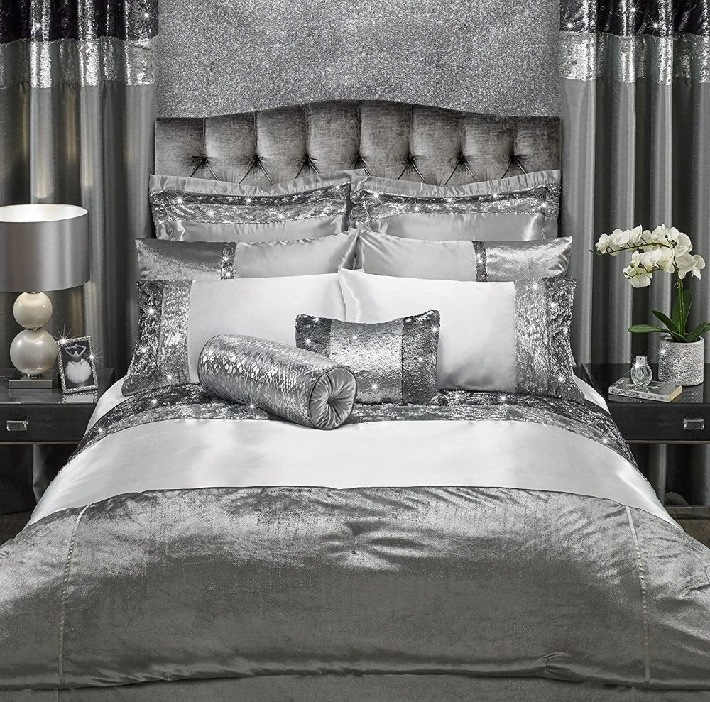 Silver Bridal Bedding Duvet Set with Filling - myhomestore.com.pk